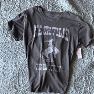Z supply Nashville Cowboy T-Shirt - Dark Gray